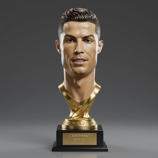 Faça um troféu com cara do Cristiano Ronaldo e pernas 