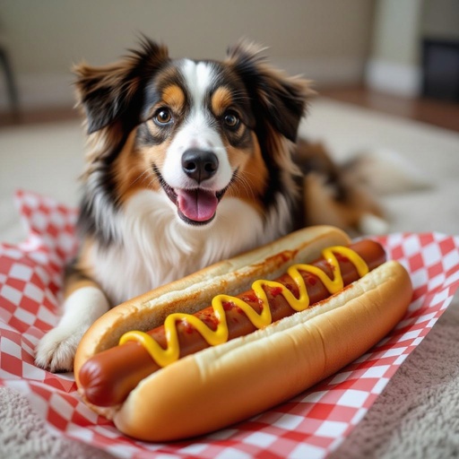 A dog in a hotdog