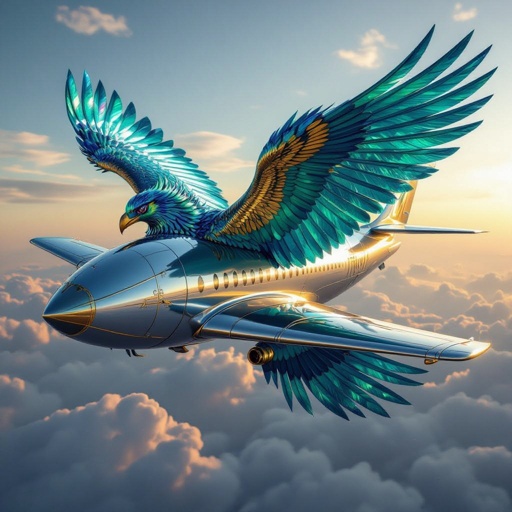 Bird combined with airplane
