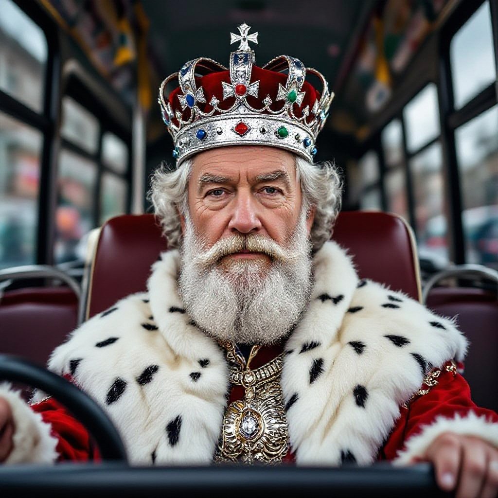 King silver big bus