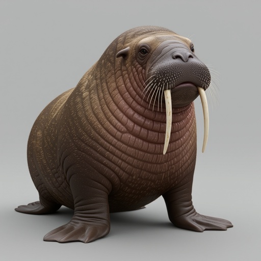 Walpus mixed with platypus hybrid walrus