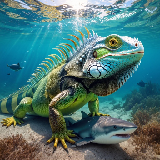 Iguana + squalo