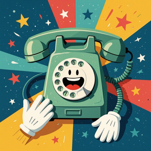 Un teléfono con manos y con boca