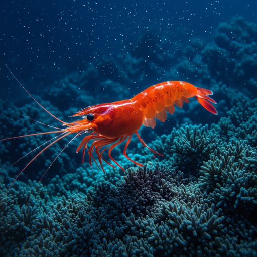 Shrimp gun head in ocean