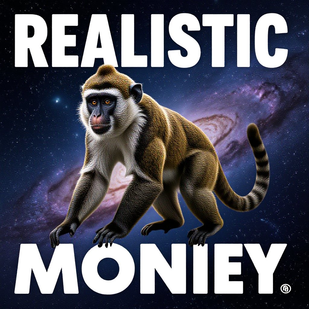 A monkey as an earth showing its whole body and in the space