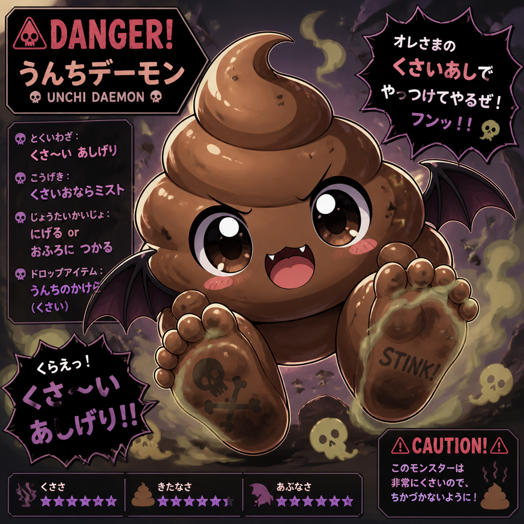 Poop with wings, but dangerous with stinky feet