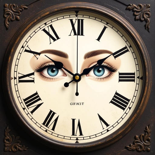 Clock with eyes