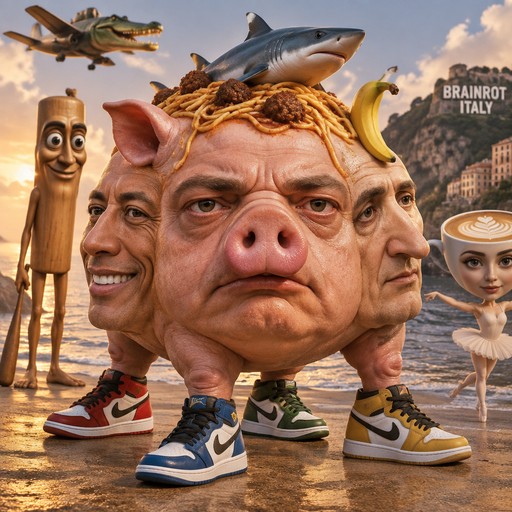 Brainrot pigg and other human face mixing creative creating face