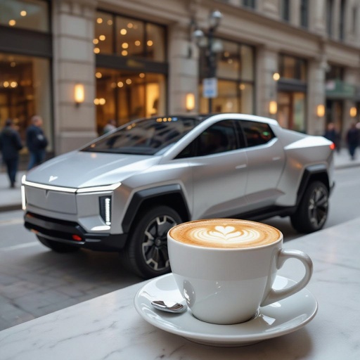 Diamond cappuccino cyber truck