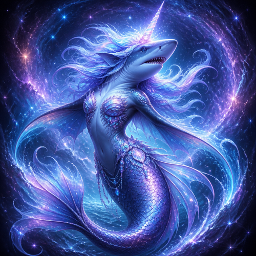 Sirena squalo unicorno 