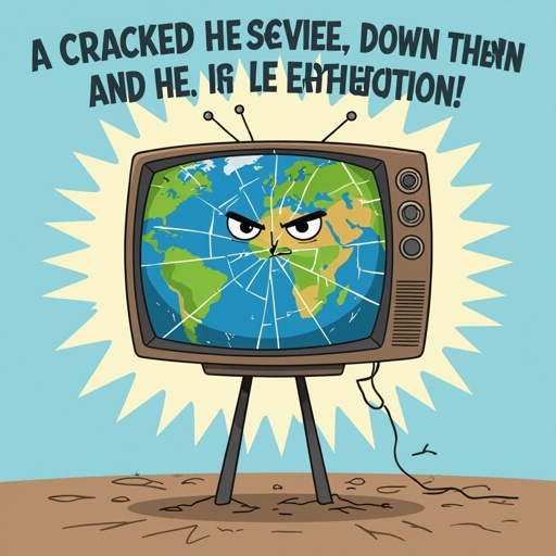 Tv is evil and he is the earths is breaks in half