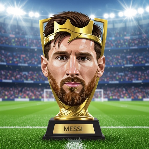 Faça um troféu com cara do Messi 