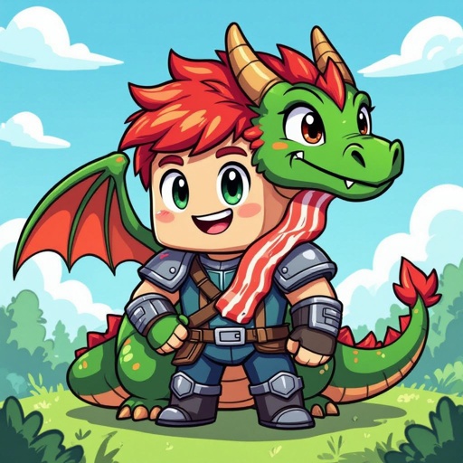 Bacon hair dragoni il bacon hair di Roblox fuso ad un drago