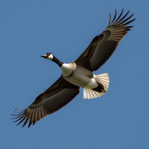 Bomber goose neck goose head in sky