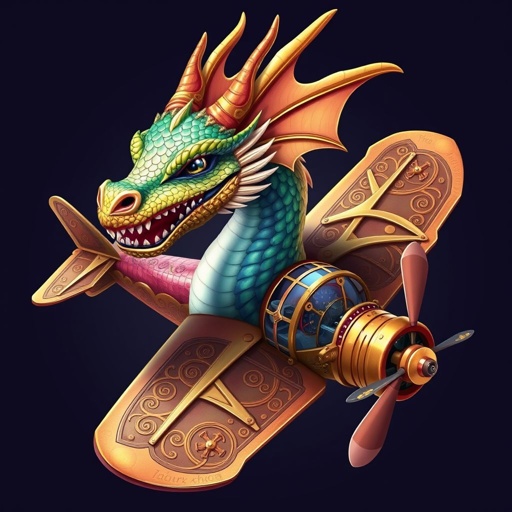 Airplane with dragon as head