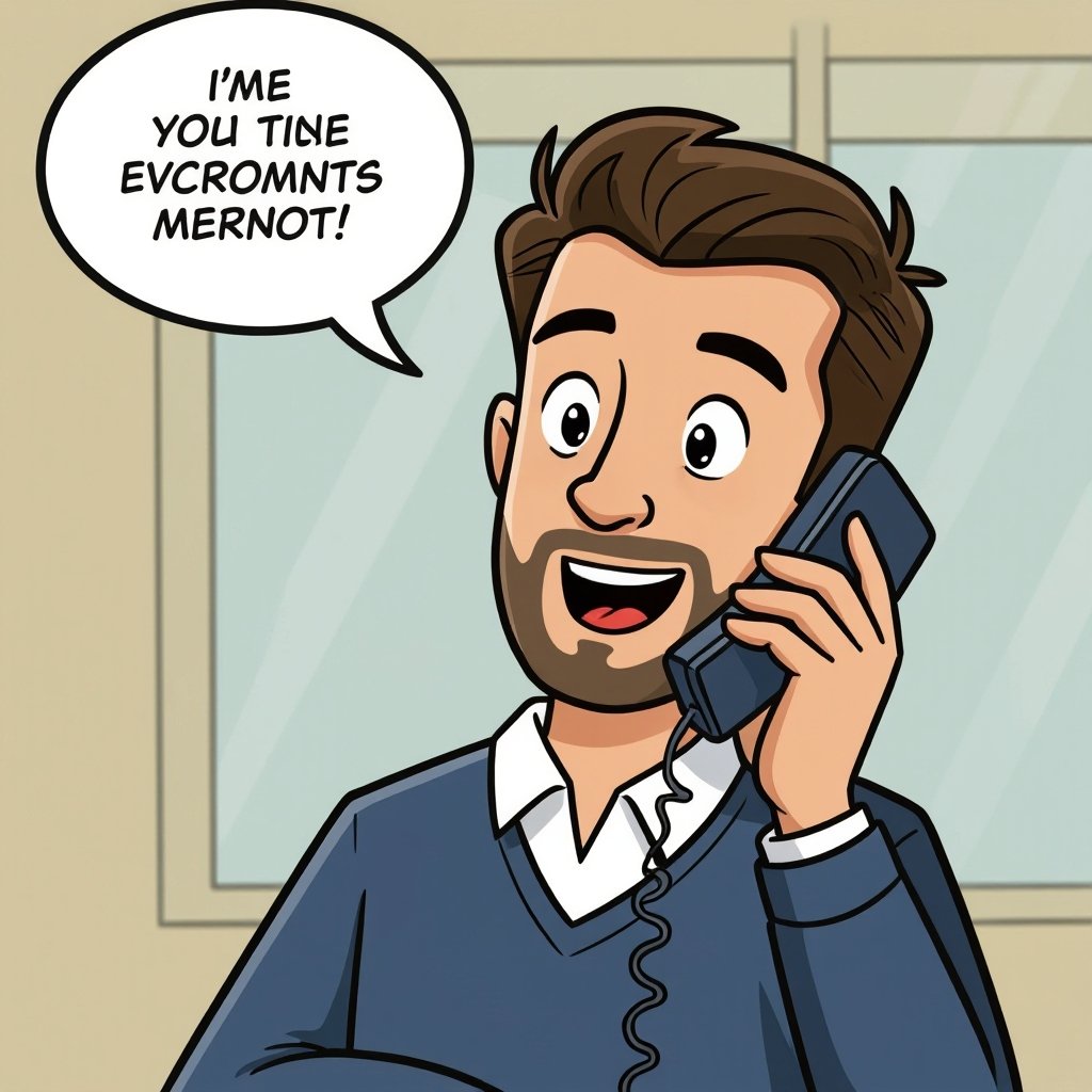 A man talking on the phone
