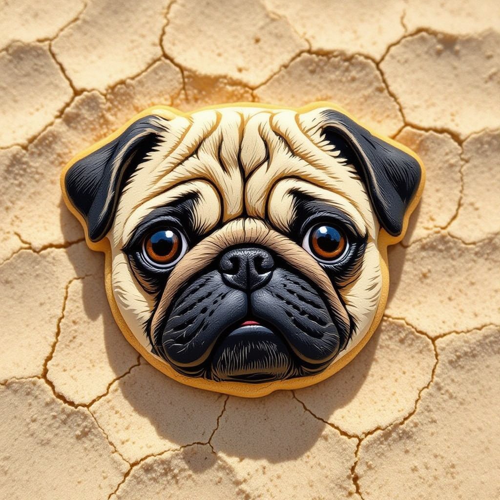 Pug hybrid cookie in the desret brainrot