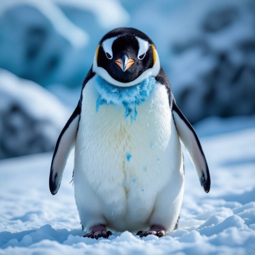 Un pinguino che ha tanto freddo