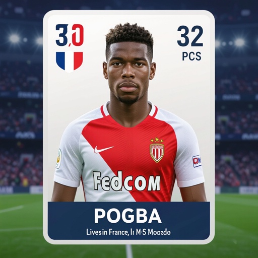 Pogba fc mobile card live in france in as Monaco and age 32
