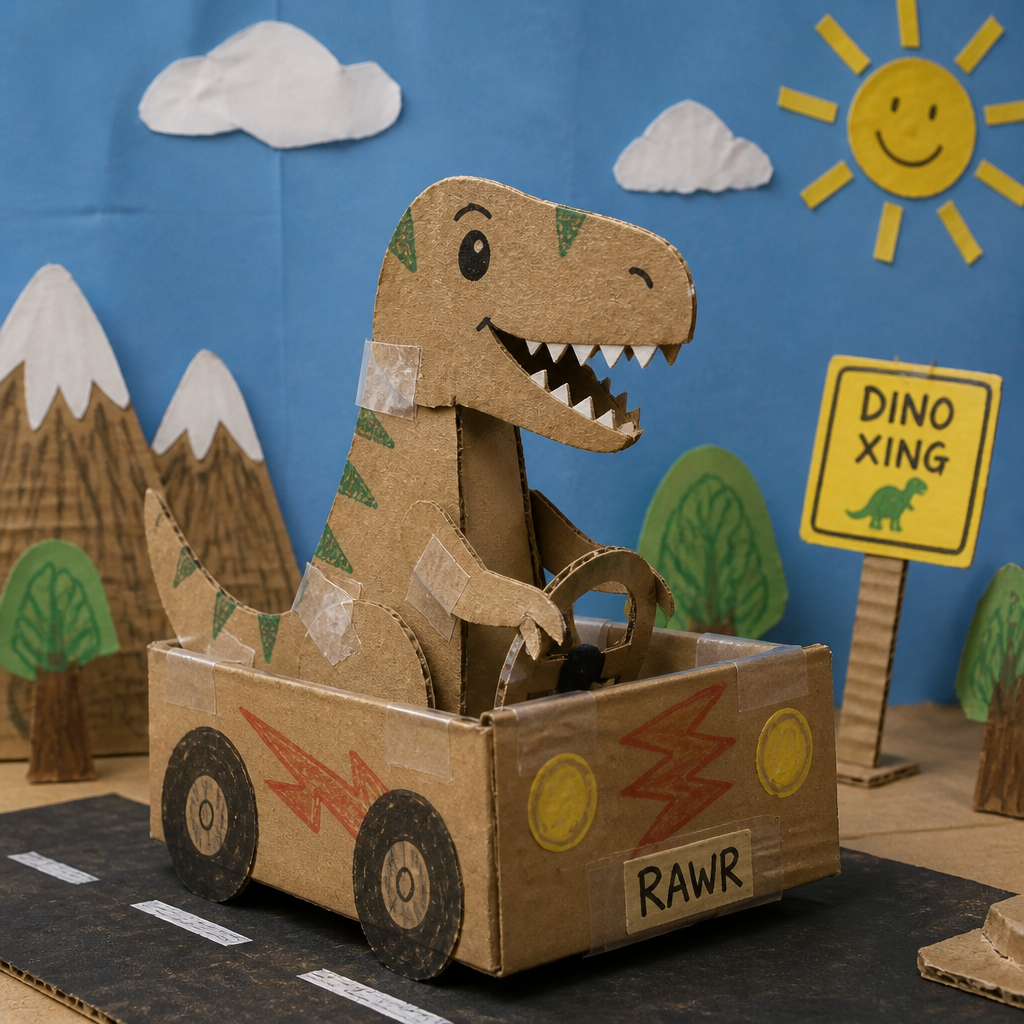 Cardboard Craft brainrot style example
