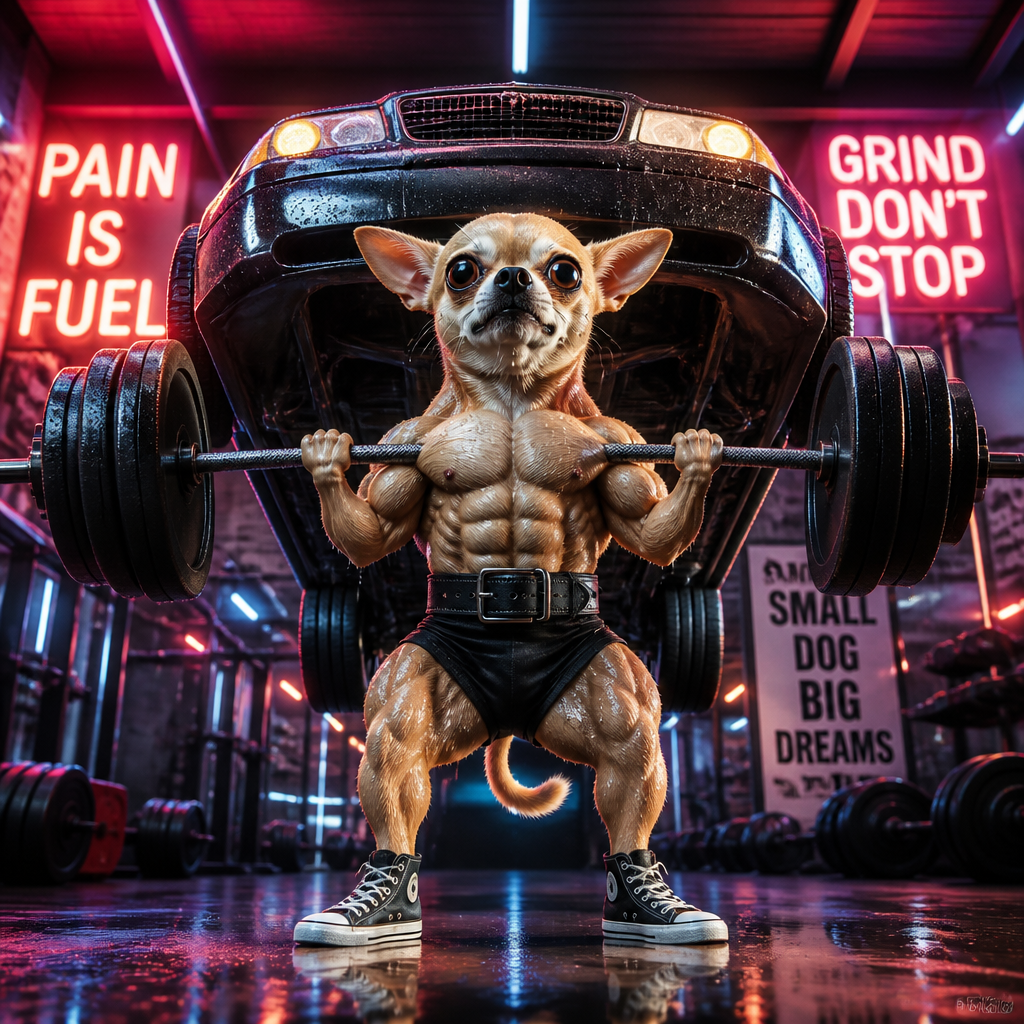 Gym Grindset brainrot style example