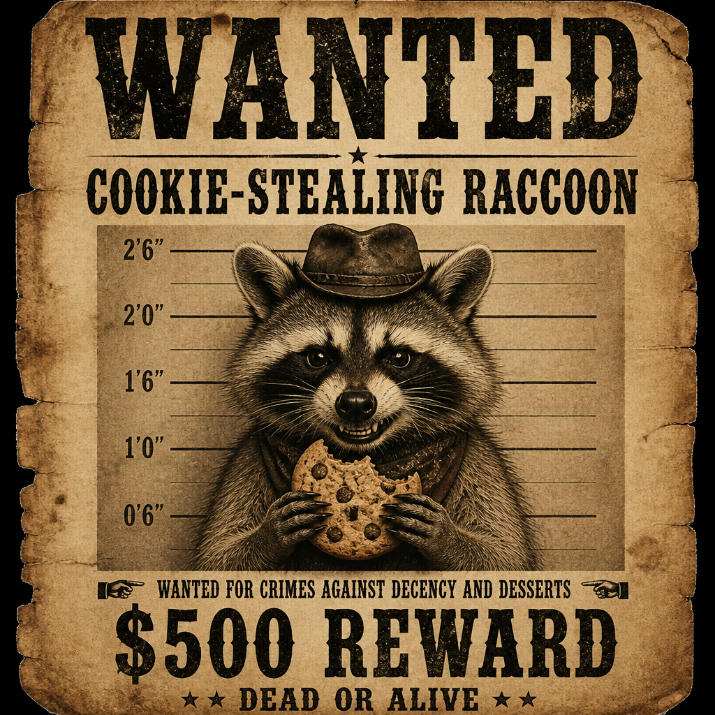 Wanted Poster brainrot style example